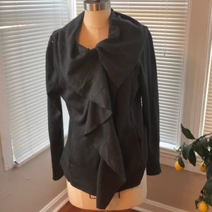 🎉SALE🎉Blanc Noir zip ruffle sweater